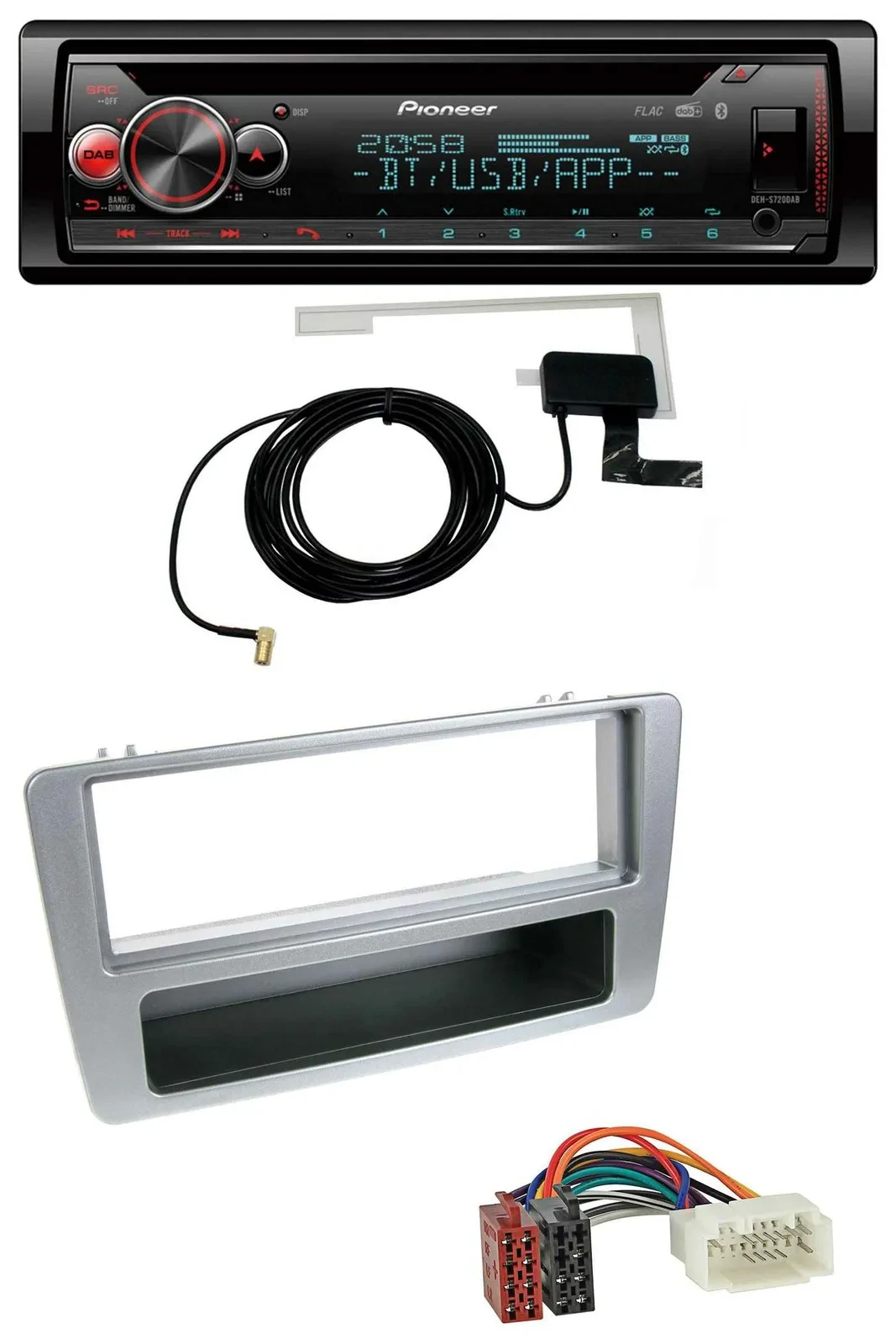 Pioneer DAB CD MP3 USB Bluetooth Autoradio für Honda Civic 01-03 silber man. Kli