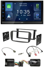 JVC DAB Bluetooth Lenkrad USB 2DIN Autoradio für Ford S-Max Mondeo 2007-2014 sch