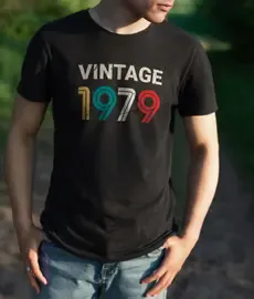 Футболка Popmerch MWXL109 "Vintage 1979" белая, мужская, размер XL