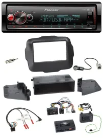 Pioneer Bluetooth USB Lenkrad DAB Autoradio für Jeep Renegade ab 2015