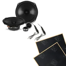 Kenwood KFC-XP184C 6.5" Component Car Speakers + Sound Damping