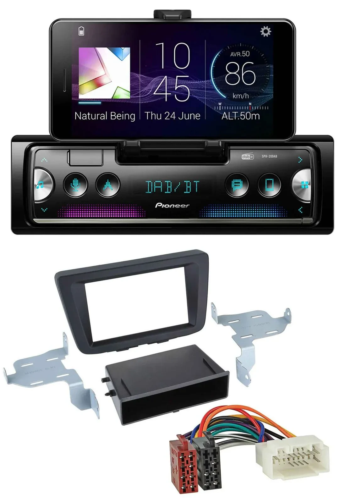Pioneer USB MP3 Bluetooth DAB Autoradio für Suzuki Baleno (EW, ab 2016)