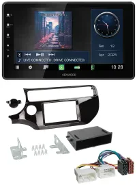 Kenwood MP3 Bluetooth USB DAB Autoradio für Kia Rio UB ab 2015 piano-schwarz