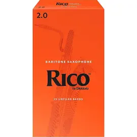 Трость для саксофона баритон Rico Baritone Saxophone Reeds, Box of 25 Strength 2