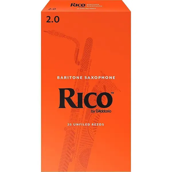 Трость для саксофона баритон Rico Baritone Saxophone Reeds, Box of 25 Strength 2