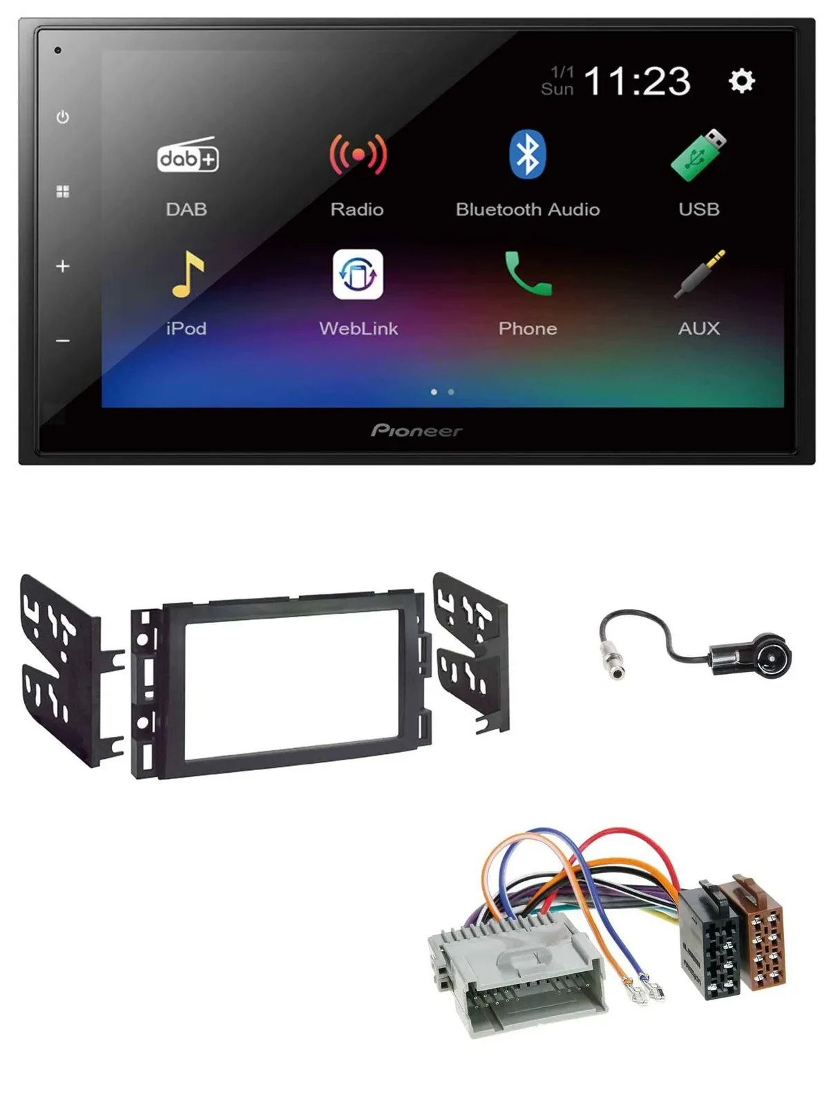 Автомагнитола Pioneer 2DIN, USB, Bluetooth, DAB, MP3 для Buick Enclave (2008–2012) и Lucerne