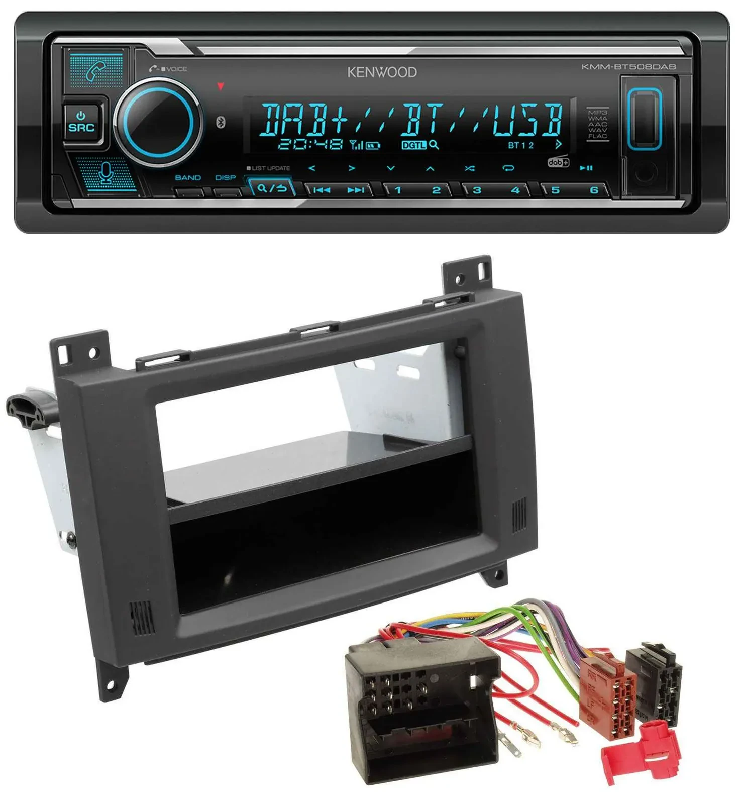 Kenwood Bluetooth MP3 DAB USB Autoradio für Mercedes A- B-Klasse Vito rubbertouc