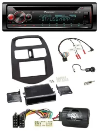 Pioneer Lenkrad DAB CD Bluetooth USB Autoradio für Chevrolet Spark KLM 2012-2013