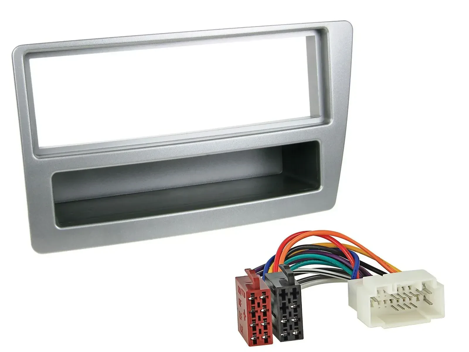 Einbauset DIN Autoradio für Honda Civic 04-06 silber autom. Klima