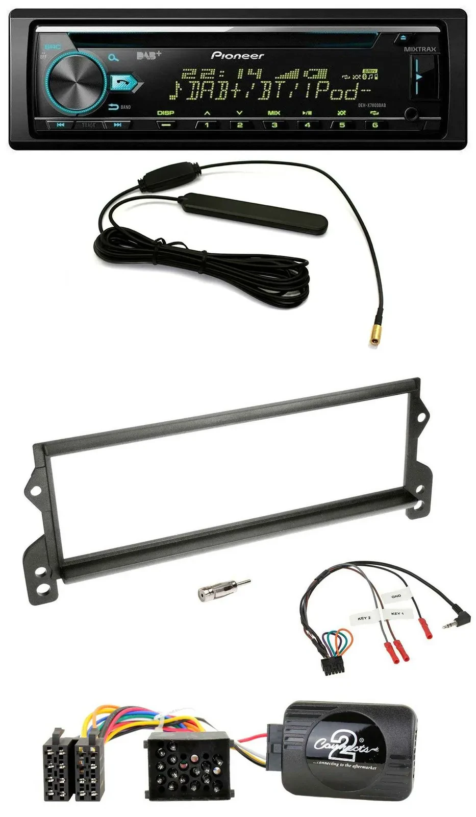 Автомагнитола для Mini (2001–2002) Pioneer CD/MP3, DAB, USB, поддержка управления с руля