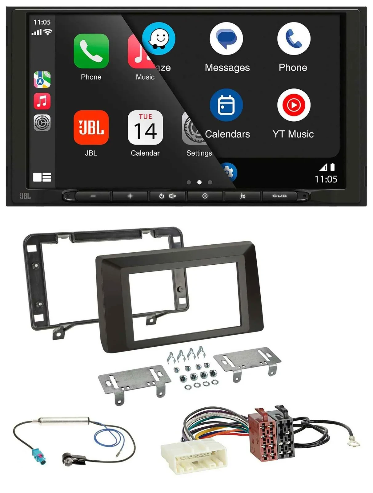 JBL USB 2DIN MP3 Bluetooth AUX Autoradio für Dacia Duster (ab 2021)