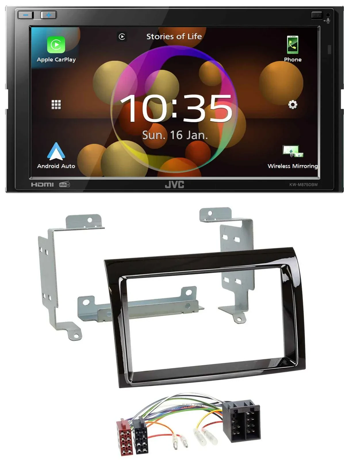 JVC DAB MP3 2DIN Bluetooth USB Autoradio für Fiat Ducato 2006-2011 Citroen Jumpe