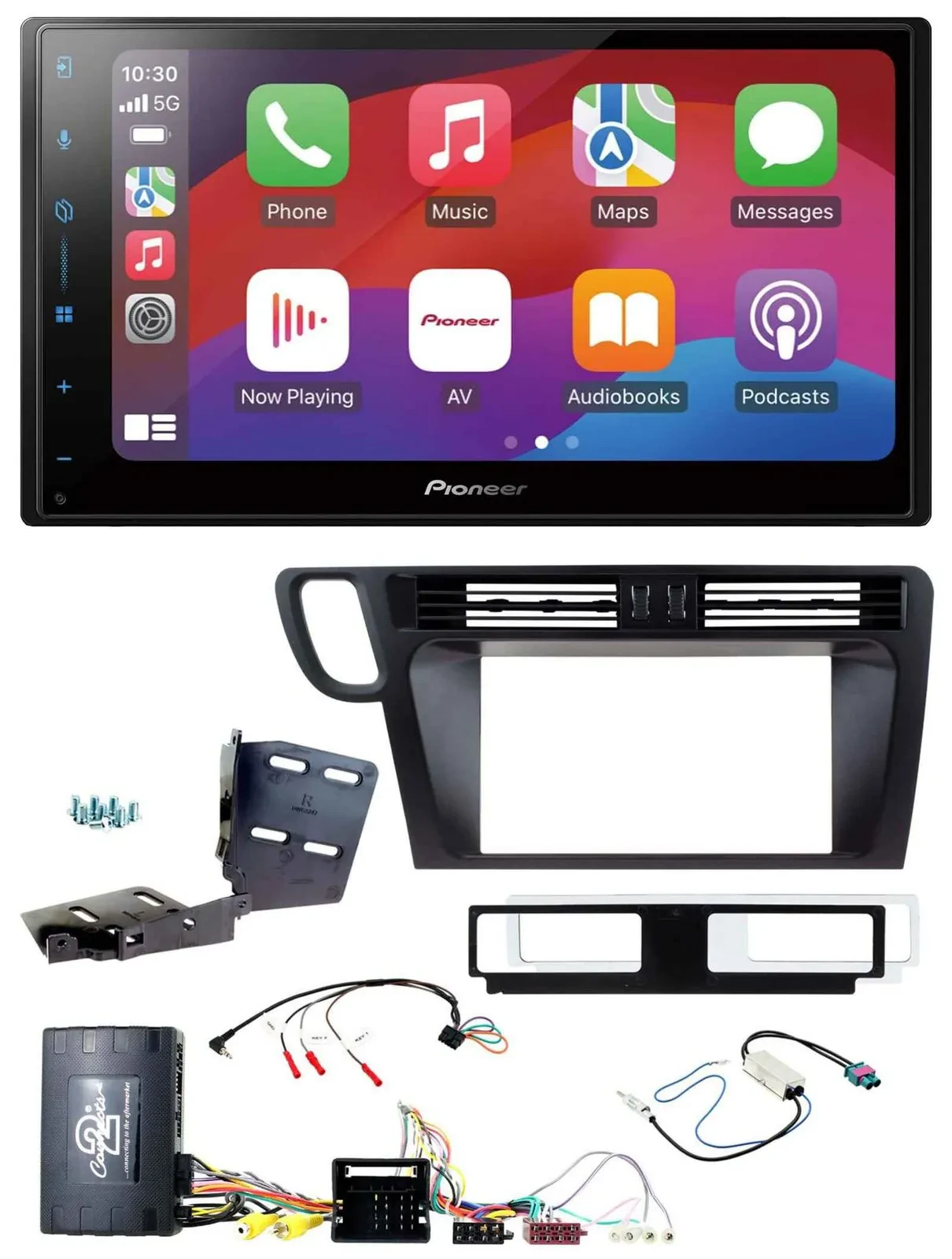 Pioneer DAB USB Lenkrad Bluetooth 2DIN Autoradio für Audi Q5 Infoadapter Aktiv o