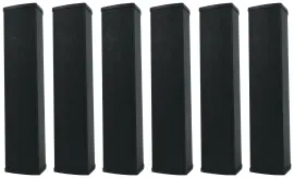 (6) Rockville WET ARRAY 5 BLACK Line Array Speakers For church/School/Auditorium