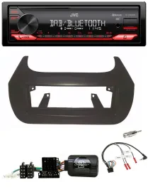 Автомагнитола JVC Bluetooth, USB, DAB, поддержка управления на руле, для Citroen Nemo / Fiat Fiorino