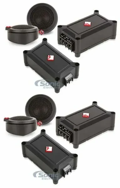 4x Rockford Fosgate P1T-S 120W 1" Punch Series Car Tweeters Kit Package