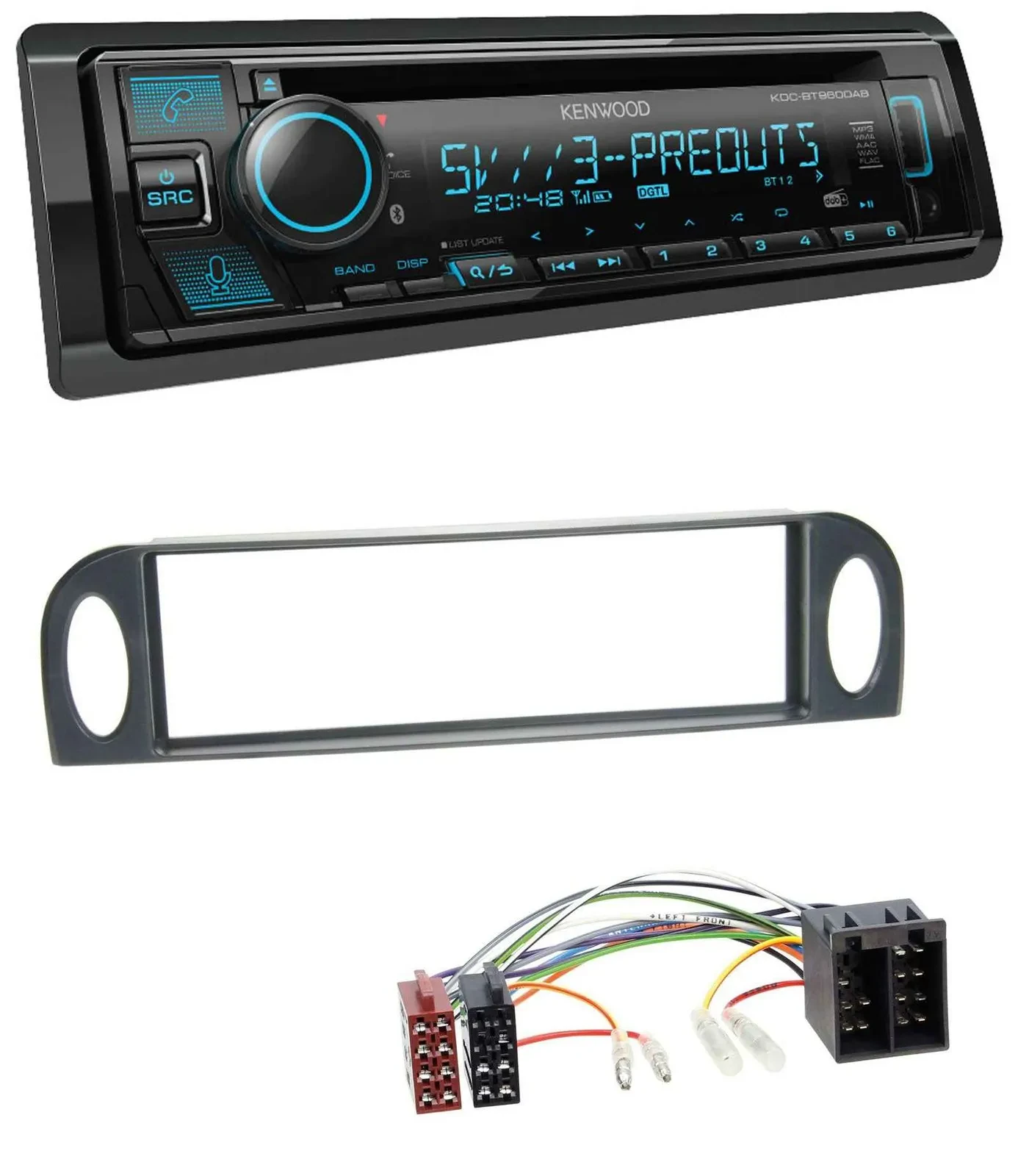 Kenwood Bluetooth USB CD MP3 DAB Autoradio für Citroen C5 (bis 2004)