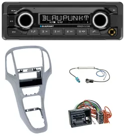 Blaupunkt Bluetooth DAB MP3 USB Autoradio für Opel Astra J ab 2009 Platin silber