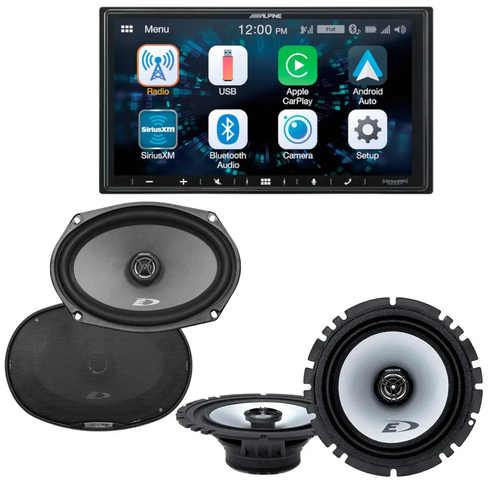 Alpine iLX-W650 7" Multimedia Receiver with 6.5" w/ 6x9” Coaxial Speakers