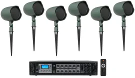 Рупорная акустика JBL GSF3-GN Green с усилителем (6 штук)