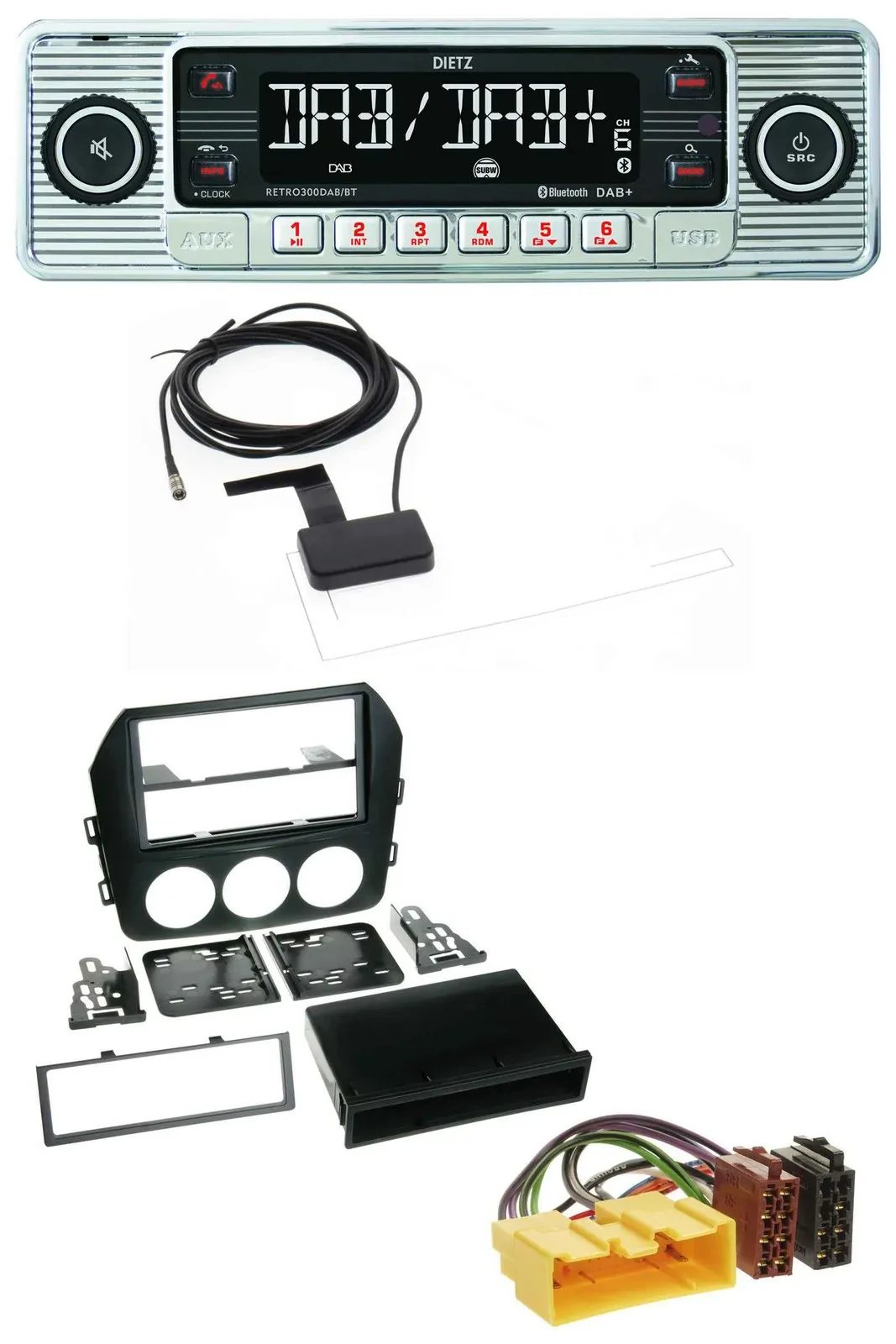 Dietz Bluetooth USB MP3 DAB Autoradio für Mazda MX-5 (ab 2008)