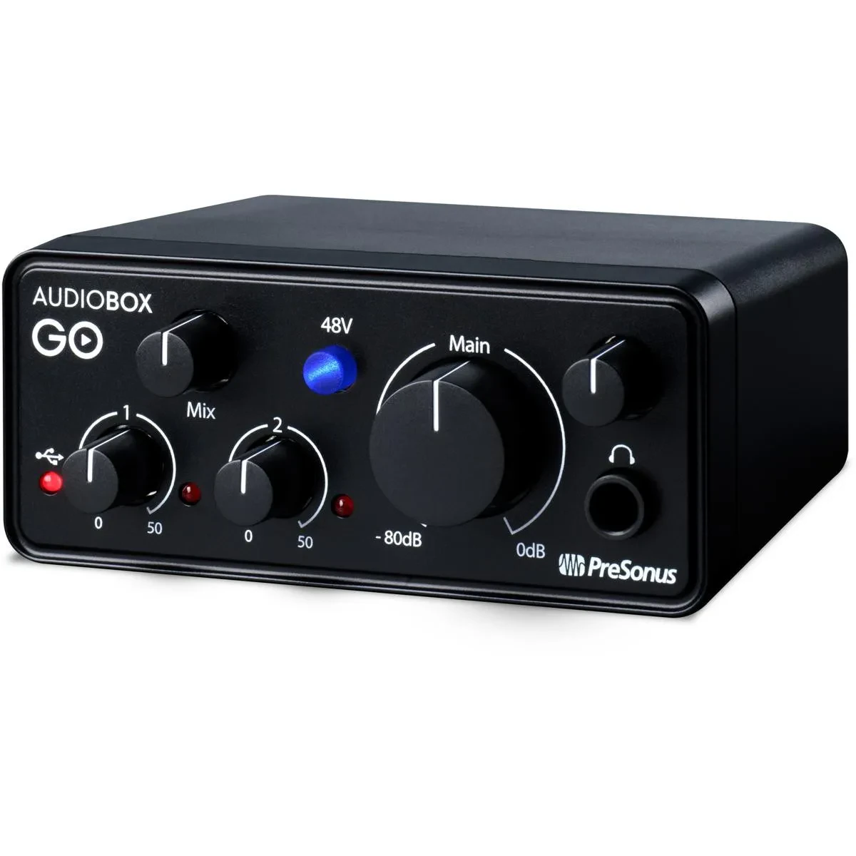 PreSonus AudioBox GO 2x2 USB Recording Interface, Bundle with Turnstile Audio TA