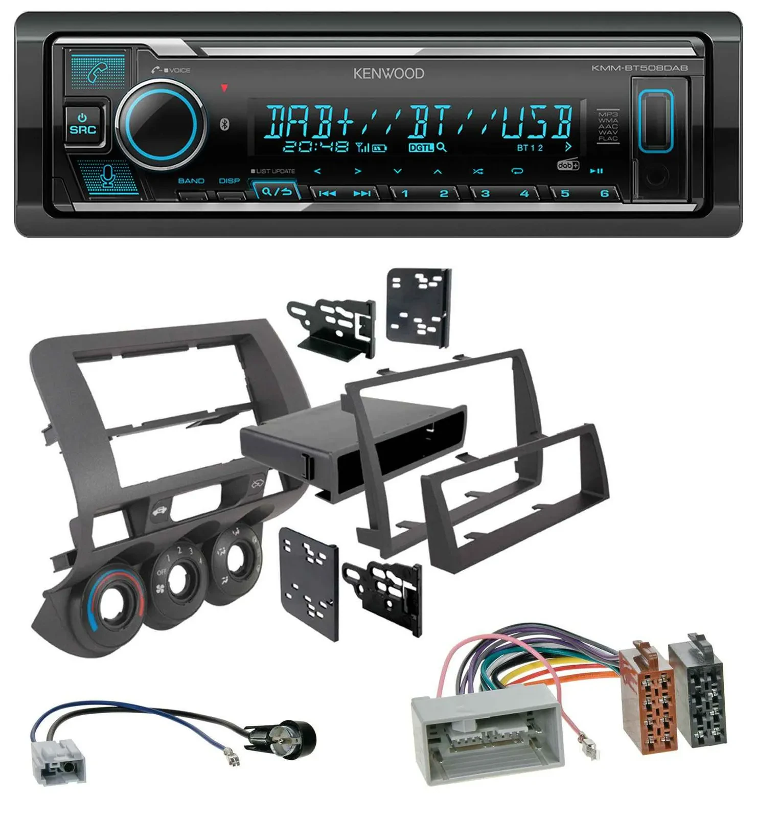 Автомагнитола для Honda Fit 2006–2007 (US) Kenwood Bluetooth, MP3, DAB, USB