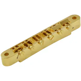 Advanced Plating ABR-1 Wired Bridge w/ Plated Brass Saddles for Gibson, GOLD