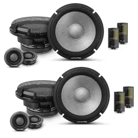Alpine R2-S65C 200W 6.5" Component Car Speakers (2 Pairs) Set