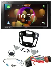 JVC DAB MP3 2DIN Bluetooth USB Autoradio für Ford Focus ab 2018 schwarz