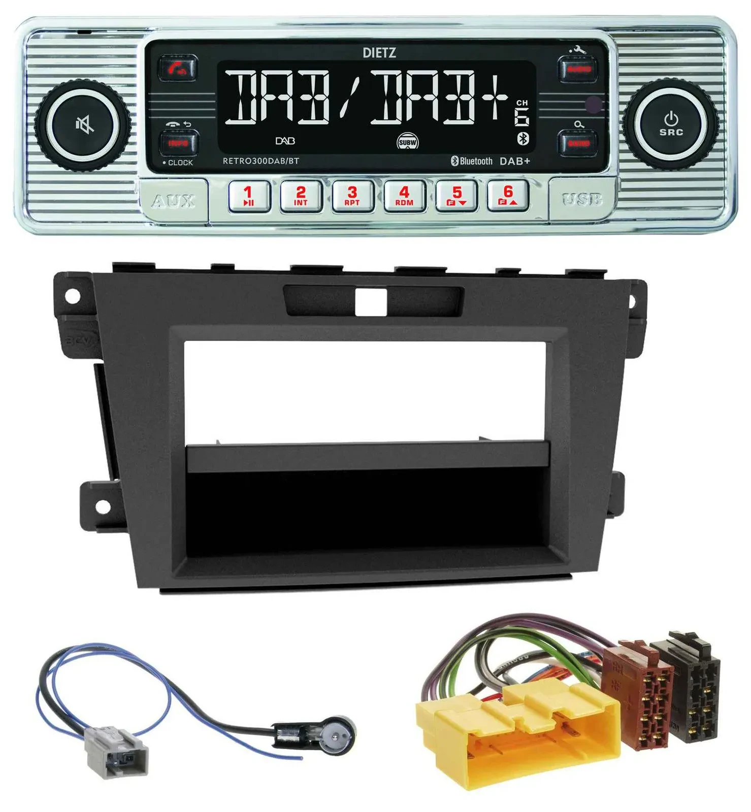 Dietz Bluetooth MP3 DAB USB Autoradio für Mazda CX-7 (2009-2013)