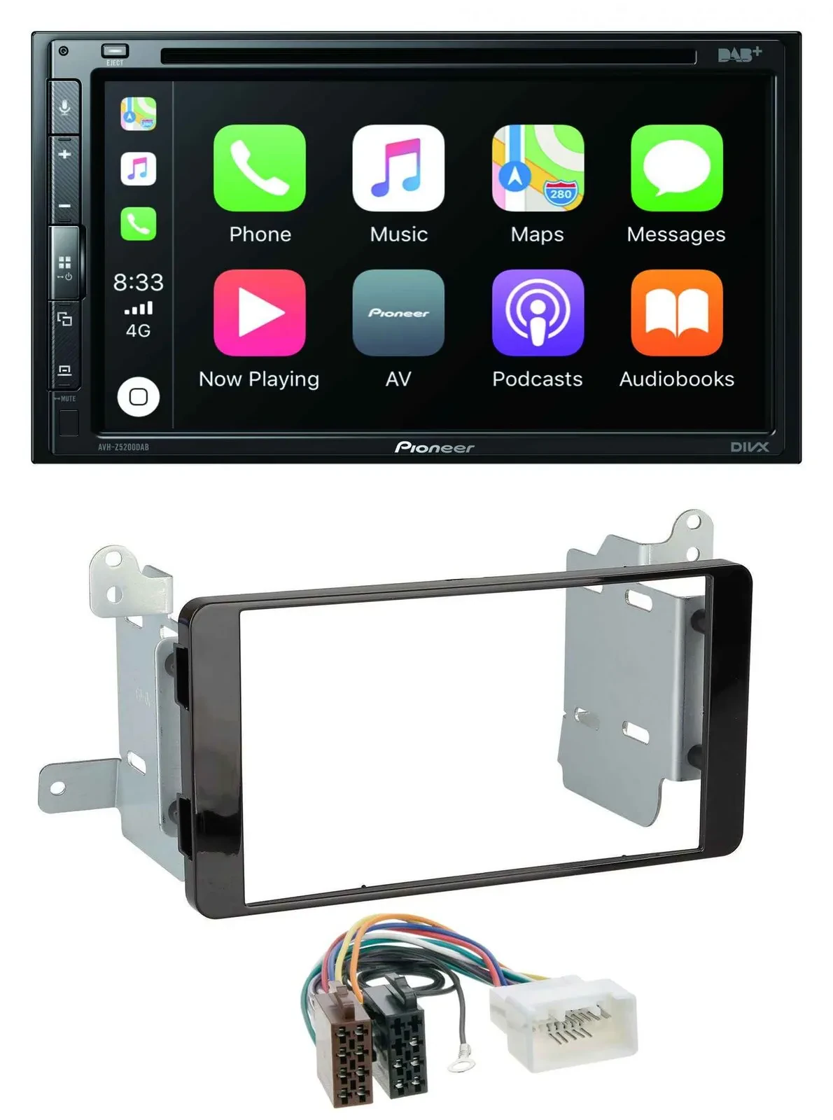 Автомагнитола Pioneer 2DIN, DVD, MP3, DAB, Bluetooth, USB, для Fiat Fullback и Mitsubishi L2
