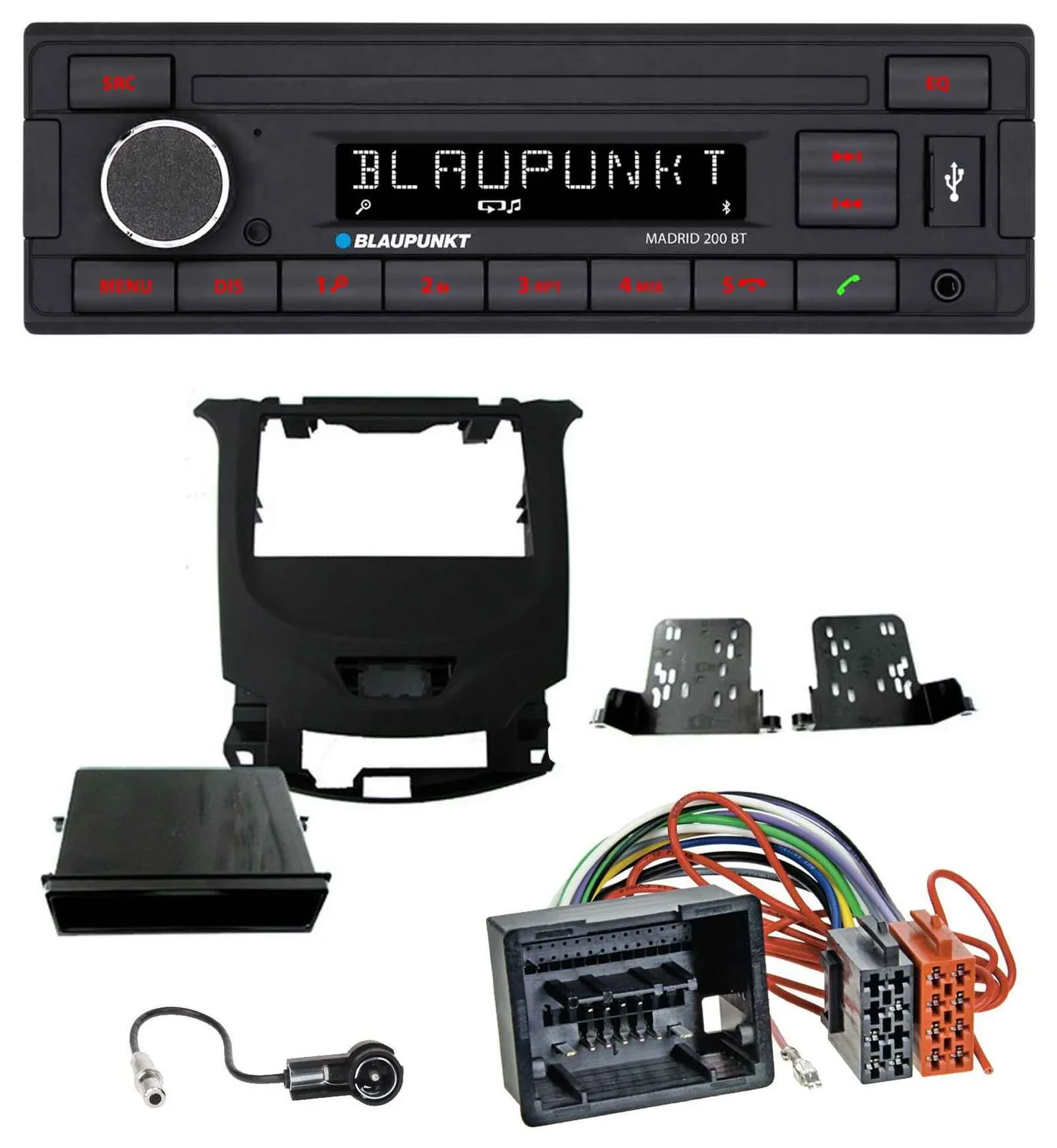 Blaupunkt USB AUX Bluetooth MP3 Autoradio für Chevrolet Cruze ab 2016 Klavierlac