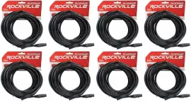 Микрофонный кабель Rockville RCXFM50P-B Black 15.25 м (8 штук)