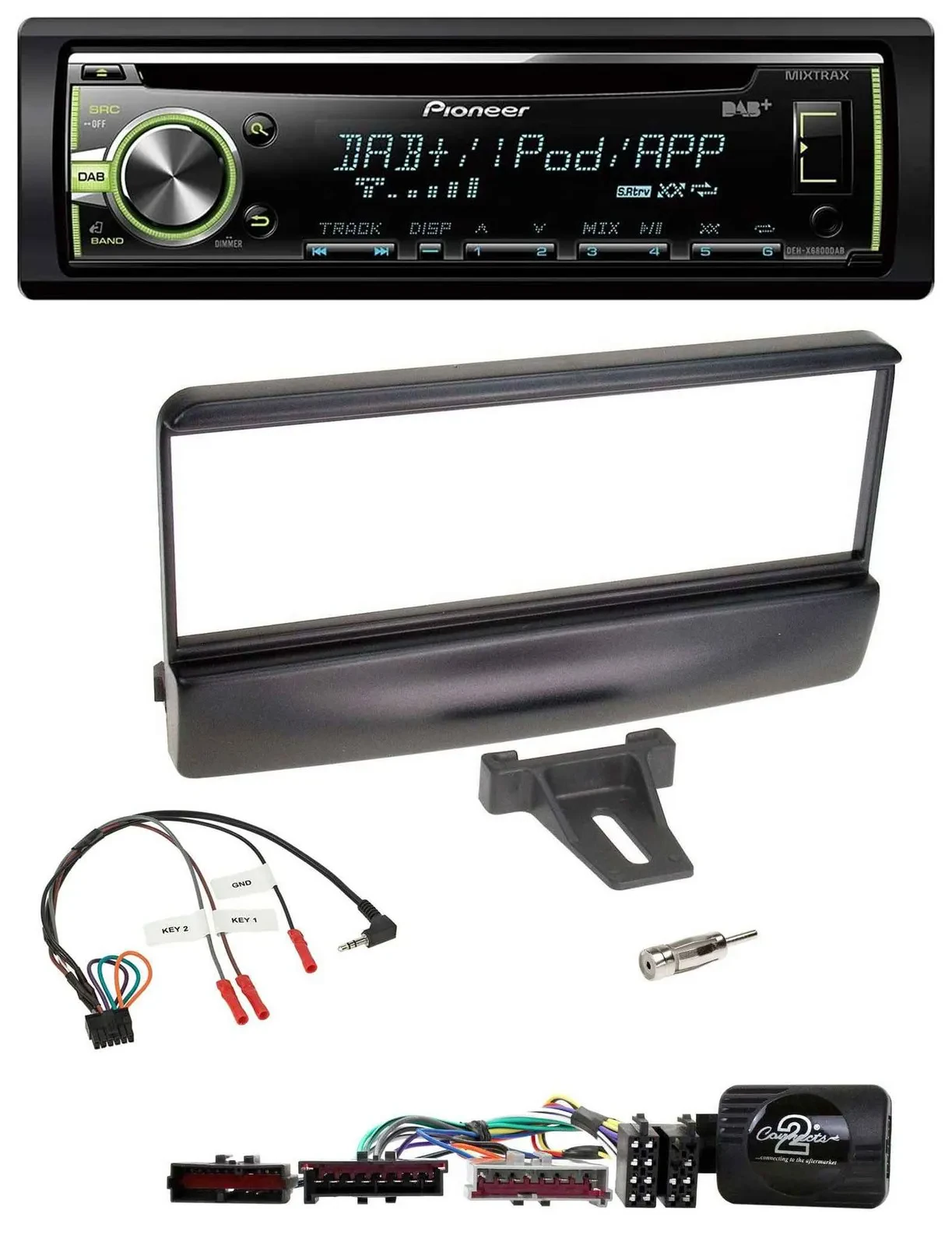 Автомагнитола Pioneer DAB, CD, USB, MP3 для Ford Mondeo 2000–2002, черная