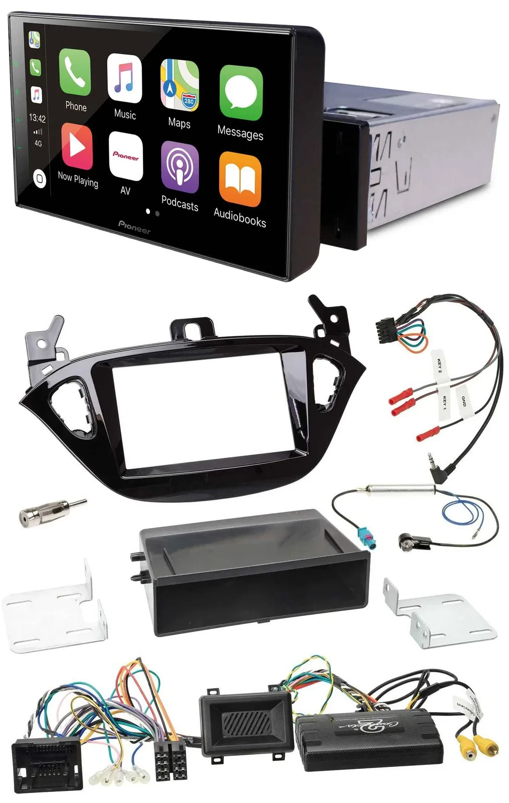 Pioneer Bluetooth Lenkrad DAB USB Autoradio für Opel Adam Corsa E ab 2013 PDC