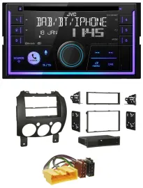 Автомагнитола для Mazda 2 JVC 2DIN, DAB, Bluetooth, CD, USB, MP3