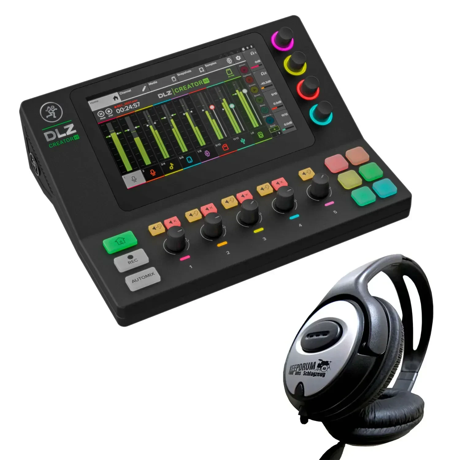 Микшер для стриминга Mackie DLZ Creator XS с наушниками