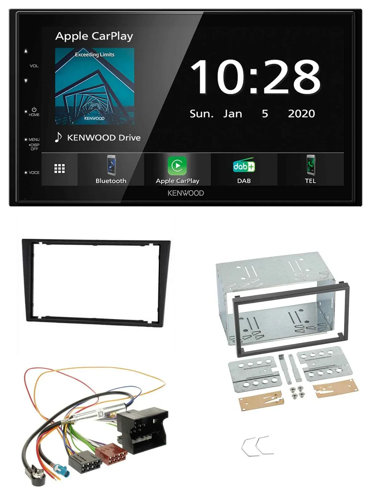Kenwood Bluetooth MP3 DAB USB 2DIN Autoradio für Opel Corsa C Signum Vectra B ab