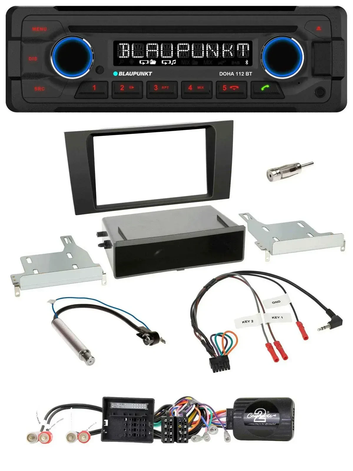 Blaupunkt Lenkrad MP3 CD Bluetooth USB Autoradio für Audi A4 (2000-2001)