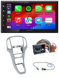 Kenwood MP3 USB DAB 2DIN Bluetooth Autoradio für Opel Astra J ab 2009 Platinsilb