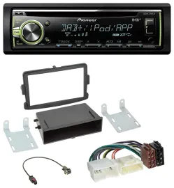 Автомагнитола для Dacia Logan, Sandero, Opel Vivaro Pioneer DAB USB MP3 AUX CD