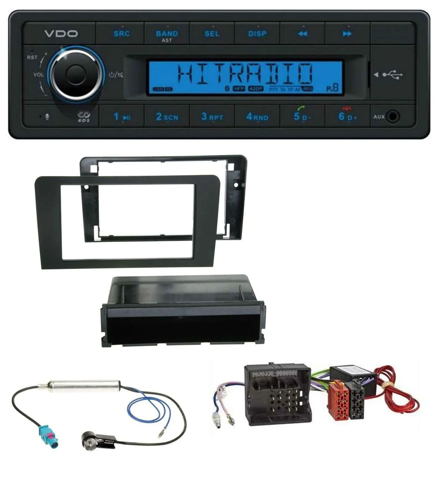 VDO AUX Bluetooth USB MP3 Autoradio für Audi A3 8P 06-12 Symphony Aktivsystem Qu