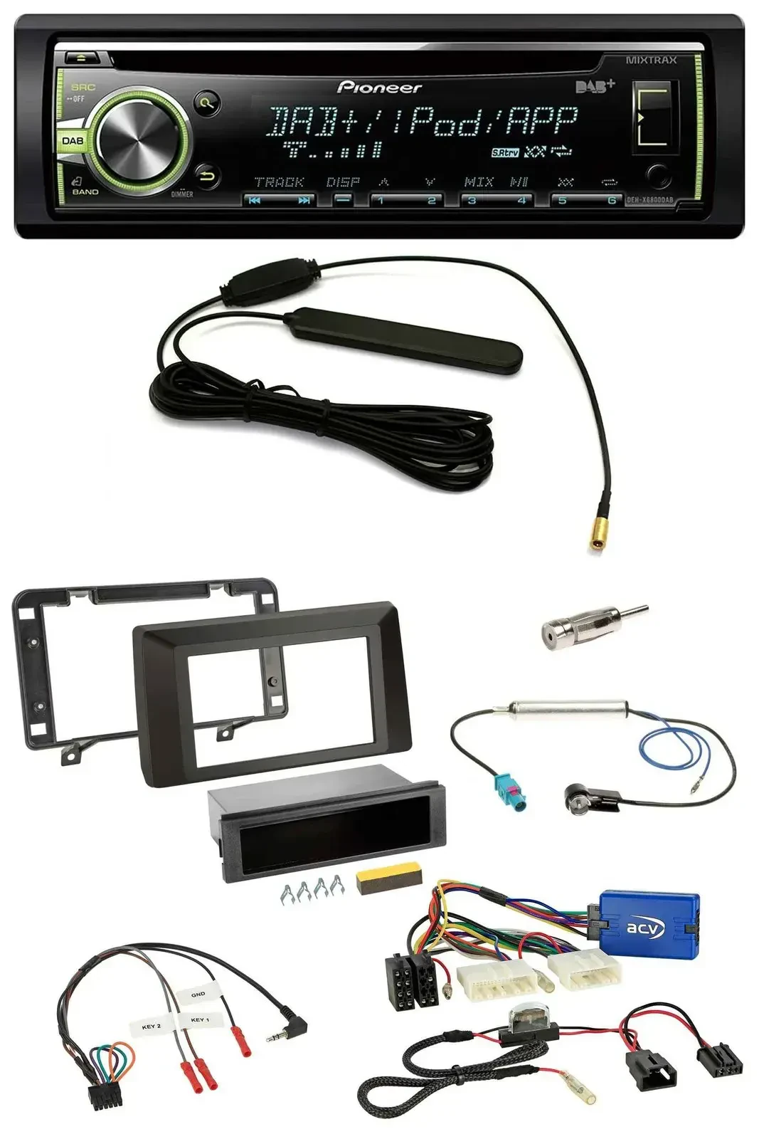 Автомагнитола Pioneer CD/USB MP3 DAB для Dacia Duster (с 2021) с поддержкой управления на руле