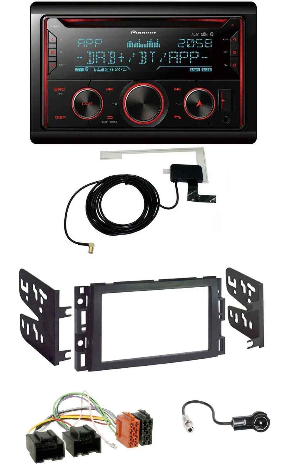 Pioneer 2DIN MP3 DAB USB CD Bluetooth Autoradio für Chevrolet Equinox Impala Mon