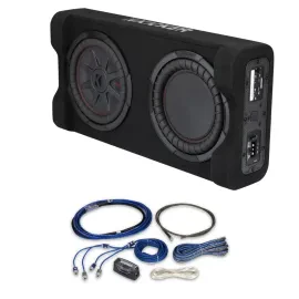 Kicker 51PTRTP10 400W RMS 10" Sealed Amplified Sub Enclosure with Amp Kit