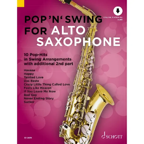 Сборник песен Schott Music Pop 'n' Swing For Alto Saxophone