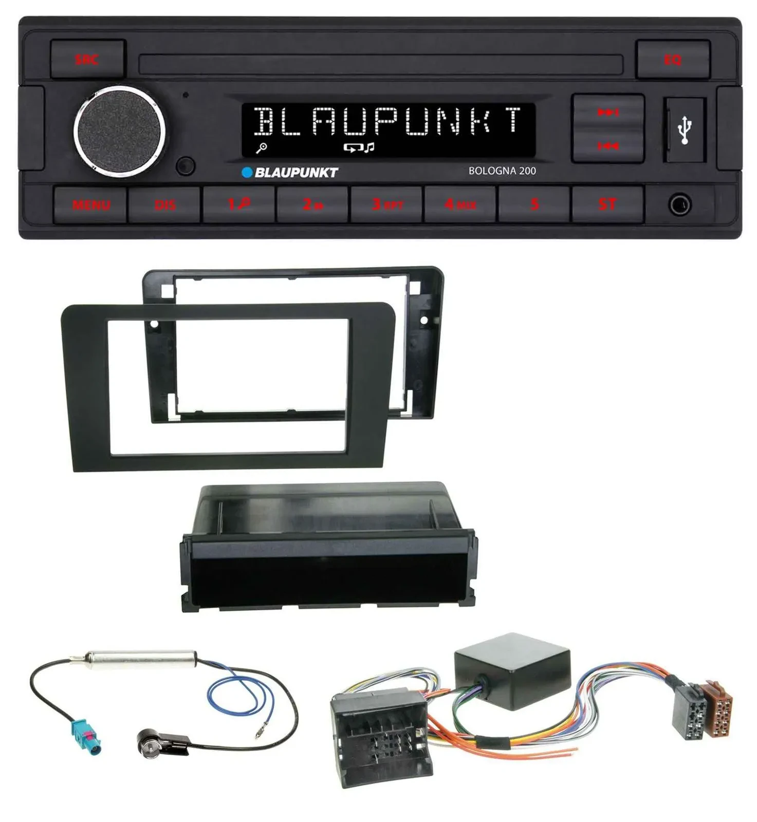 Blaupunkt MP3 AUX USB 1DIN Autoradio für Audi A3 8P 06-12 Symphony Infinity Akti