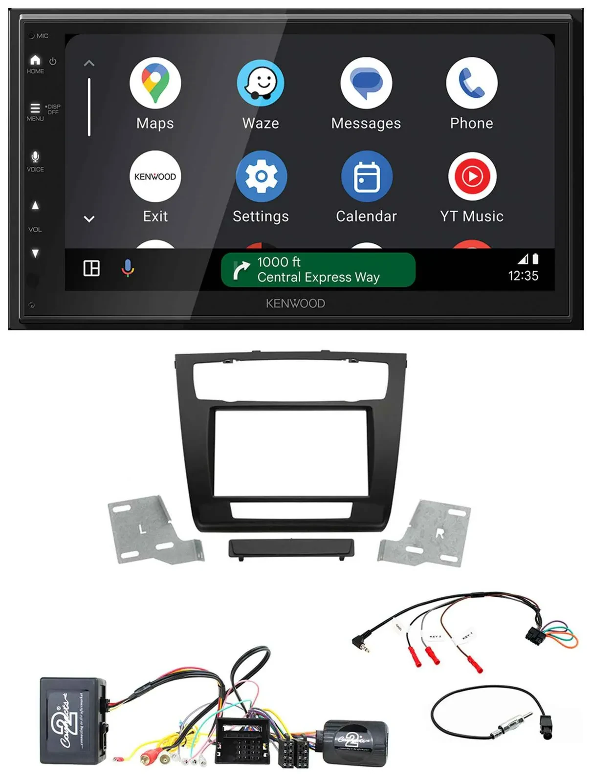 Kenwood DAB Bluetooth USB Lenkrad 2DIN Autoradio für BMW 1er Aktiv aut. Klima E8