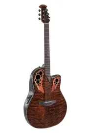 Электроакустическая гитара Ovation CE44P-TGE Celebrity Elite Plus Mid Cutaway Dark Tiger Eye